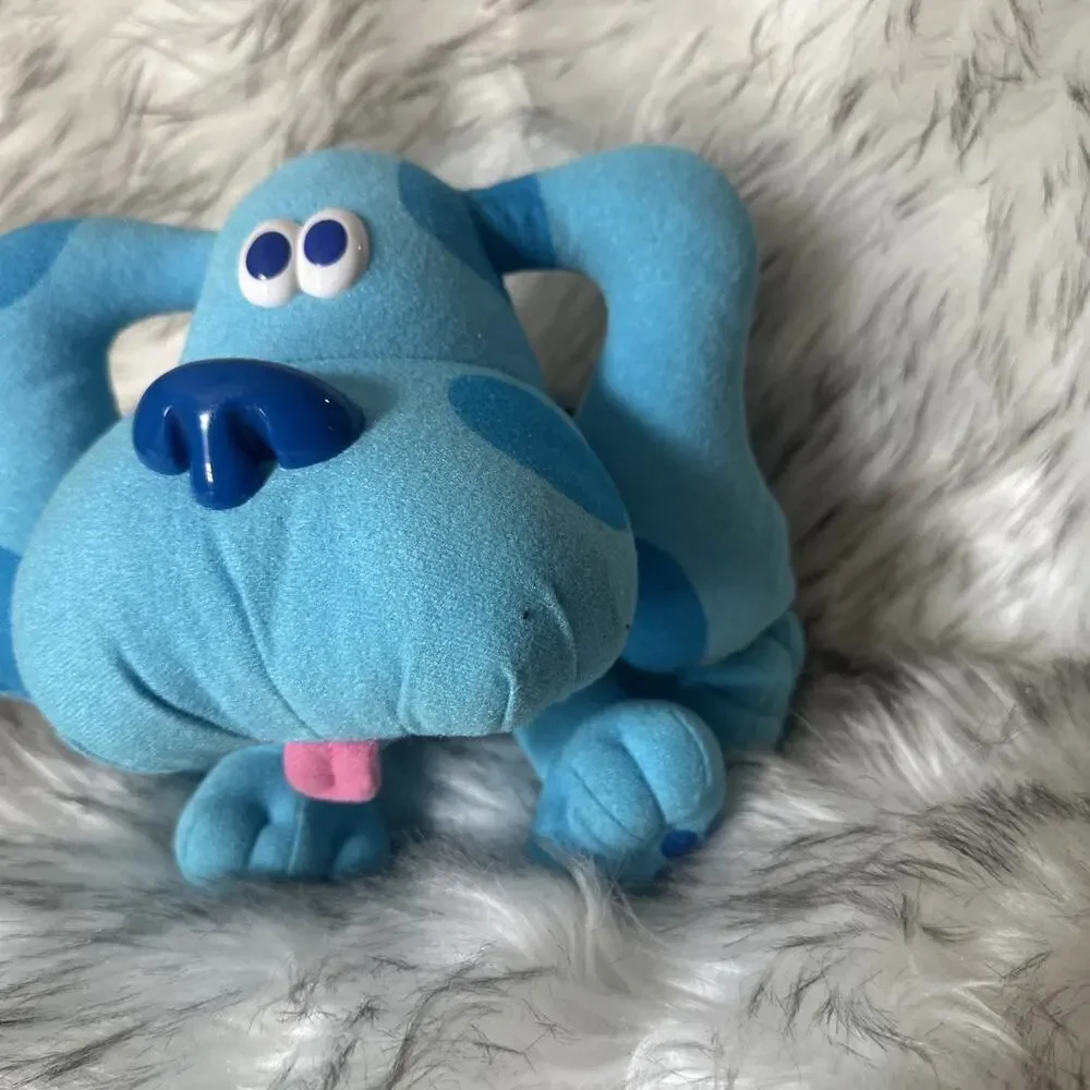 Vintage 1997 Viacom Blues Clues 8” Tyco Plush Dog Stuffed Toy